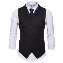 Spring and Autumn Mens Suit Collar Single Breasted Casual Vest Large Coat 240130