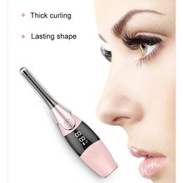 Electric Eyelash Curler Heated Mini USB Rechargeable Eye Lash Curling Clip Heating Natural Longlasting Makeup 240131