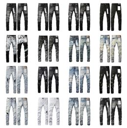 Purple Jeans Designer Mens Jean Ksubi Ripped High Street Brand Patch Hole Denim Straight Fashion Streetwear Silm BQ48 JHQI