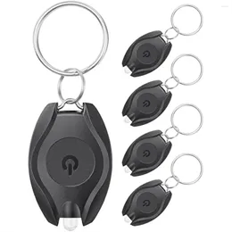 Keychains 5Pack LED Keychain Mini Light Portable Battery Powered Key Ring Torch For Outdoor Camping Party