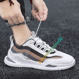 Fly Weaving Air Cushion Running Shoes for Men Outdoor Sport Trainer Lace Up Men Sports Shoes Fashion Walking Shoes Big Size 46 L23