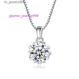 Sterling Sier VVS Lady Custom Pendant Diamond Moissanite Necklace Chainmoissanite Set with Diamonds