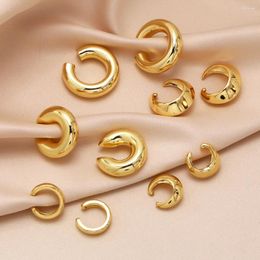 Backs Earrings Polish Gold Colour C Shaped Clip For Women Simple Ear Clips No Piercing Jewellery Party Gifts Ersz48