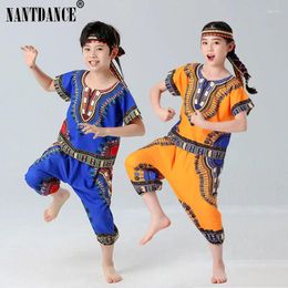 Stage Wear Halloween Cosplay Costume Children Savage Caveman Costumes Boy Leopard African Tribal Indians Clothing Girl