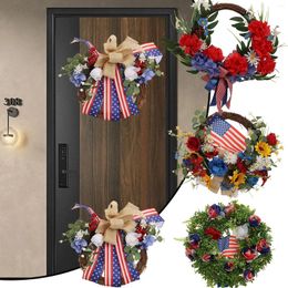 Decorative Flowers Idyllic Fourth Of July Wreaths Patriotic American Handmade Memorial Day Wedding Decorations Wisteria Flower