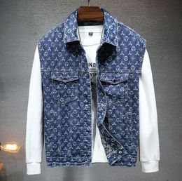 designer vest men sleeveless jeans jacket loose brand denim jackets mens coat