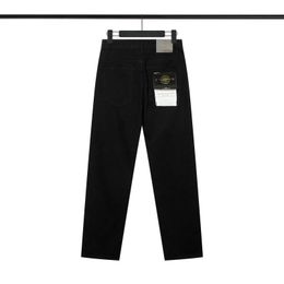 Stone Stone Pants Black Jeans Autumn Style Straight Tube Loose High Street Island Fashion Brand Mens and Womens