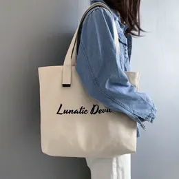 Evening Bags Big Bag Women's Canvas Simple Student Cloth Shoulder Commuting To School Large Capacity Practical