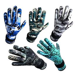 M neoprene diving gloves camouflage nonslip warm underwater hunting Snorkelling swimming fishing 240131