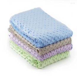 Blankets Baby Blanket Swaddling Born Thermal Soft Fleece Winter Solid Quilt Infant Bedding Swaddle