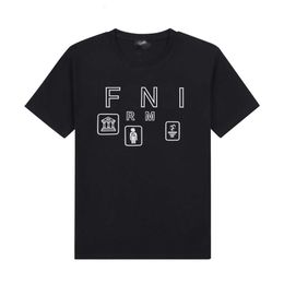 Men's fashion designer Fends FF classic Spring and summer new boutique cotton crew-neck printed T-shirt loose big for men and women short-sleeve trendy