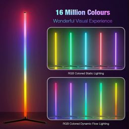 Smart RGB Dream Colour Floor Lamp with Music Sync Modern 16 Million Colour Changing Standing Mood Light with APP & Remote Control