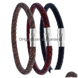 Charm Bracelets Weave Braid Bracelet Simple Buckle Wristband Bangle Cuff For Wome Men Fashion Jewellery Will And Sandy Drop Delivery Dhegm