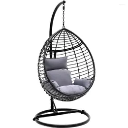 Camp Furniture Wicker Vine -making Chair With Bracket Hanging Hammock Steel Frame Hammocks Outdoor Sleeping Swing Garden