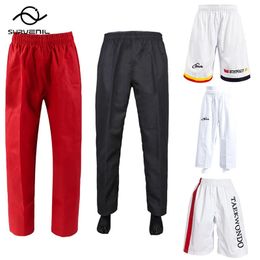 Taekwondo Pants Pofessional WTF Karate Judo Dobok Uniform Men Women Boys Girls Muay Thai Shorts Cotton Kickboxing TKD Clothing 240122