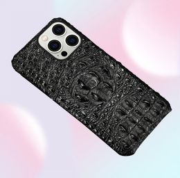 Crocodile Genuine Leather Cases For iPhone 12 13 Mini 12 11 Pro Max 6 6s 7 8 Plus X XR XS Max 5 5s SE Cases9046986