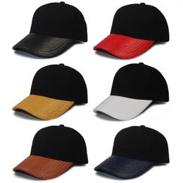 Ball Caps Sport Snakeskin PU Visor Hats Adjustable Baseball Cap Fashion Hat For Women And Men