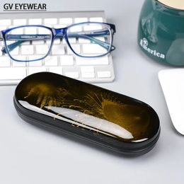 Japan Style Myopia Glasses Case Women Highend Feeling Paint Antipressure Creative Mens Metal Sunglasses Portable Storage Box 240118