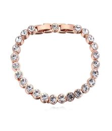 Charm Bracelets Round Design made with Austrian Crystal Love Tennis Bracelet for Women Wedding Jewelery Accessories Gift3763510