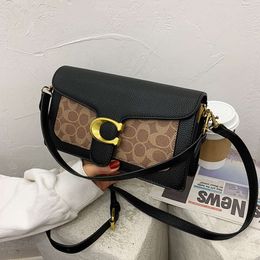 New Litchi Pattern Small Square Women's Handheld One Shoulder Crossbody Bag 2024 78% Off Store wholesale