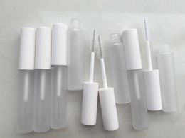 10/20/30/50/100pcs 10ml Empty Cosmetic Packing Containers Makeup Frosted Mascara Tubes Eyelash Cream Refillable Bottle White Cap 240122
