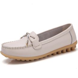 2023 Woman Flats Shoes Ballet Flat Sneakers Genuine Leather Spring Soft Moccasins Ladies Boat Ballerina Espadrilles Creepers 240202