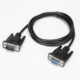 Black DB9 serial cable RS232 pure copper data cable connection cable male to female direct connection COM extension cable 9-pin