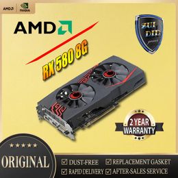 Graphics Cards ZUIDID Video Card AMD RX580 8G 256Bit 2048SP GDDR5 For Series DisplayPort Placa Used