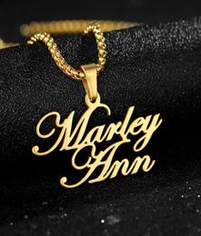 2020 Personalised stainless steel name necklace gold plated Customised Jewellery mother039s necklace birthday gift pendant neckl35275038656