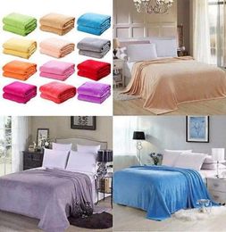 New Super Soft Warm Solid Warm Micro Plush Fleece Blanket Throw Rug Sofa Bedding Warm Blankets3896391