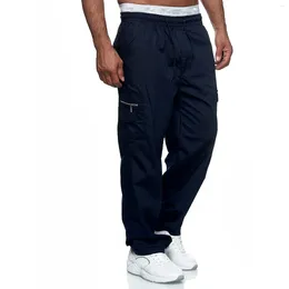 Men's Pants Multi-pocket Overalls Straight-leg Sports Fitness Men Clothing Cargo Baggy Tracksuit Korean