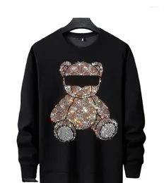 Men's Hoodies Rhinestones Design Drill Anime Man Fashion Casual Diamond Stone Mens Sweatershirts