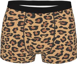 Underpants Men's Briefs Leopard Print Mens Soft Underwear Comfy Breathable Short Trunk