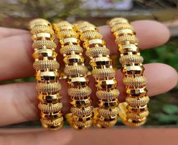 Bangle 4Pcs/Set Dubai Bangles For Women Middle East Gold Ethiopian S Arabia Mesh Bracelets Wedding Jewellery African Gifts6330447