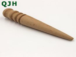 Leathercraft Leather Tools Edge Slicker Round Wood MultiSize Leather Burnisher Trimming polished edge polishing tools8266469