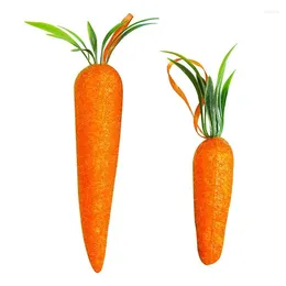 Decorative Flowers 1pcs Easter Decoration Carrot Artificial Fake Foam Vegetables Mini Hanging Pendant Tree Party Supplies