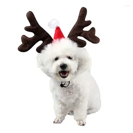 Dog Apparel Christmas Reindeer Pet Headdress Antlers Ornament Hair Band Supplies Puppy Cosplay Party Product Festival Accessories