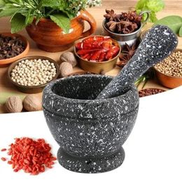 Grinder Pressing Garlic Mashed Garlic Mashing Pot Manual Mashing Medicine Pot Resin Pounding Garlic Stone Mortar Kitchen Tools 240118