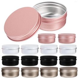 Storage Bottles 20 Pcs 50ml Aluminium Can Creami Tea Tins Small Holder Jar Metal Round Travel