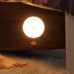 Night Lights Round Night Light Wireless LED Night Lights Closet Stairs Aisle Light Induction Lamp USB Chargeable Nightlight YQ240207