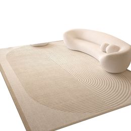 크리스탈 벨벳 카펫, 거실 소파 커피 테이블 깔개, 크림 일본 비 슬립 매트, 침실 침대 담요