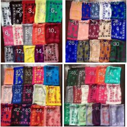 2024 Skull Scarf for and Men Best Quality 100% Pur Silk Satin Fashion Women Italy Brand Scarves Pashmina Shawls supermsss