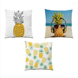 Pillow Food Decoration Fruit Cover 45x45 Sofa Living Room Gift Throw Covers Bed Polyester Linen Print E1213