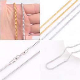 Jewellery Chains Fashion Women And Men Necklace 316L Stainless Steel Chain For High Quality Color/Gold Colour Gift Drop Delivery Weddin Dhxra