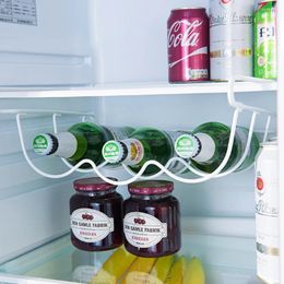 Kitchen Storage Stylish Wine Shelf Space-saving Convenient Innovative Party Essential Beer Rack For Refrigerator Sturdy