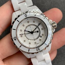 U1 Top-grade AAA 33mm Women Sapphire Glass Ceramic Bezel Diamonds Womens Quartz Orologio Sapphire Luminous Geneve Wristwatches