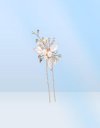3pcslot Fancy Wedding Hair Clips Floral Pearl Beaded Hair Stick Flower Crystal Hair Bridal Hairpins Accessories JCF0015448718