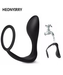 yutong Male Prostate Massage Anal Plug Silicone Stimulator Butt Delay Ejaculation Ring nature Toys for Men Gay Fetish9844523