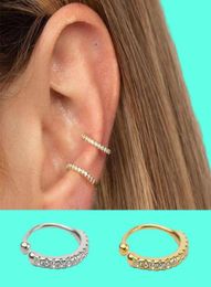 1PC Tiny Ear Cuff Dainty Conch Huggie CZ Non Pierced Diamond Nose Ring Fashion Jewelry Women Gift7736921