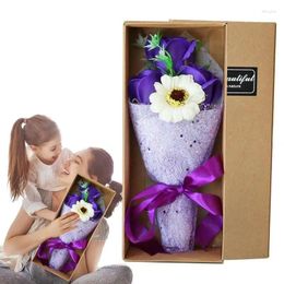 Decorative Flowers Soap Flower Bouquet Artificial Carnation Rose Bath Scented For Wedding Anniversary Decoration